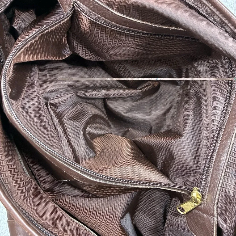 Vintage Coach 5497 Medium Cabin Bag Brown Nylon Leather Weekender Duffle